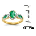 thumbnail image 3 of Primal Gold 14 Karat Yellow Gold Diamond and Emerald Ring, 3 of 6