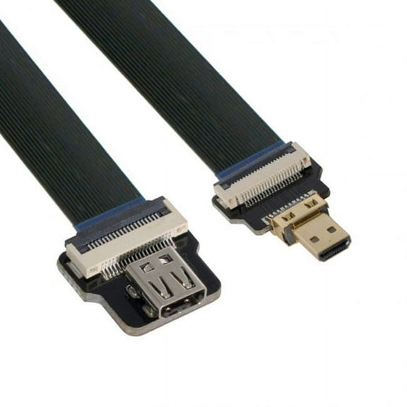 Chenyang CY CYFPV Micro HDMI Male to Micro HDMI Female Extension FPC Flat Cable 1080P for FPV HDTV Multicopter Aerial Photography
