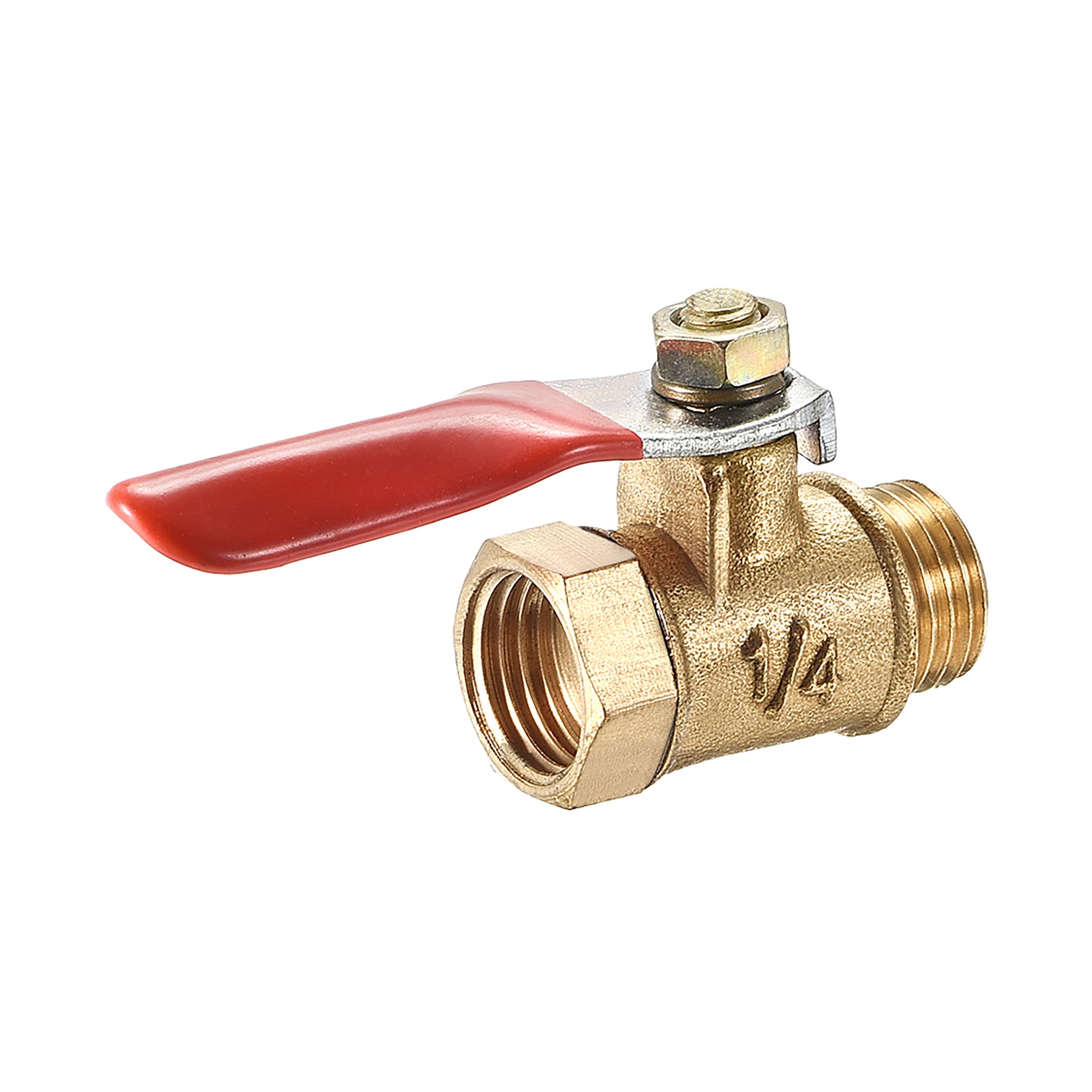 Brass Air Ball Valve Shut Off Switch G1/4 Male to Female Pipe Coupler ...