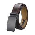 thumbnail image 2 of Cinturón de cuero para hombre, cinturón con hebilla automática a la moda para citas, traje, pantalones , correas negro 130cmx3.5cm, 2 of 8