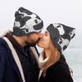 thumbnail image 5 of Lsque Black And White Sheeps Pattern Knitted Beanie, Unisex Winter Hat, Knit Hat Winter Beanies Thick Fisherman Beanies Cuffed Plain Skull Caps, 5 of 6