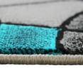 thumbnail image 5 of BizChair Modern Contemporary Area Rug, Turquoise Grey Black (2 Feet X 7 Feet), 5 of 6