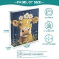 thumbnail image 5 of Iauyy PVC Round Ring Binders, 200 Page Capacity, 2 Pack，Cute Yellow Cow, 5 of 8