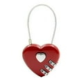 thumbnail image 1 of LOVEVER 063U Combination Lock Waterproof Resettable Zinc Alloy Love Heart Shape Password Padlock for Backpack, 1 of 7