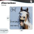 thumbnail image 4 of Stupell Industries Eclectic Just Horsin' Around Canvas Art, 30 x 30, by Kim Curinga, 4 of 8