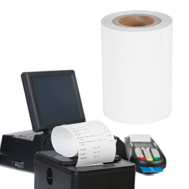 TEHAUX 10 Pcs Rouleaux de Papier Thermique Blanc Clair Lisible pour Caisses et Bureaux
