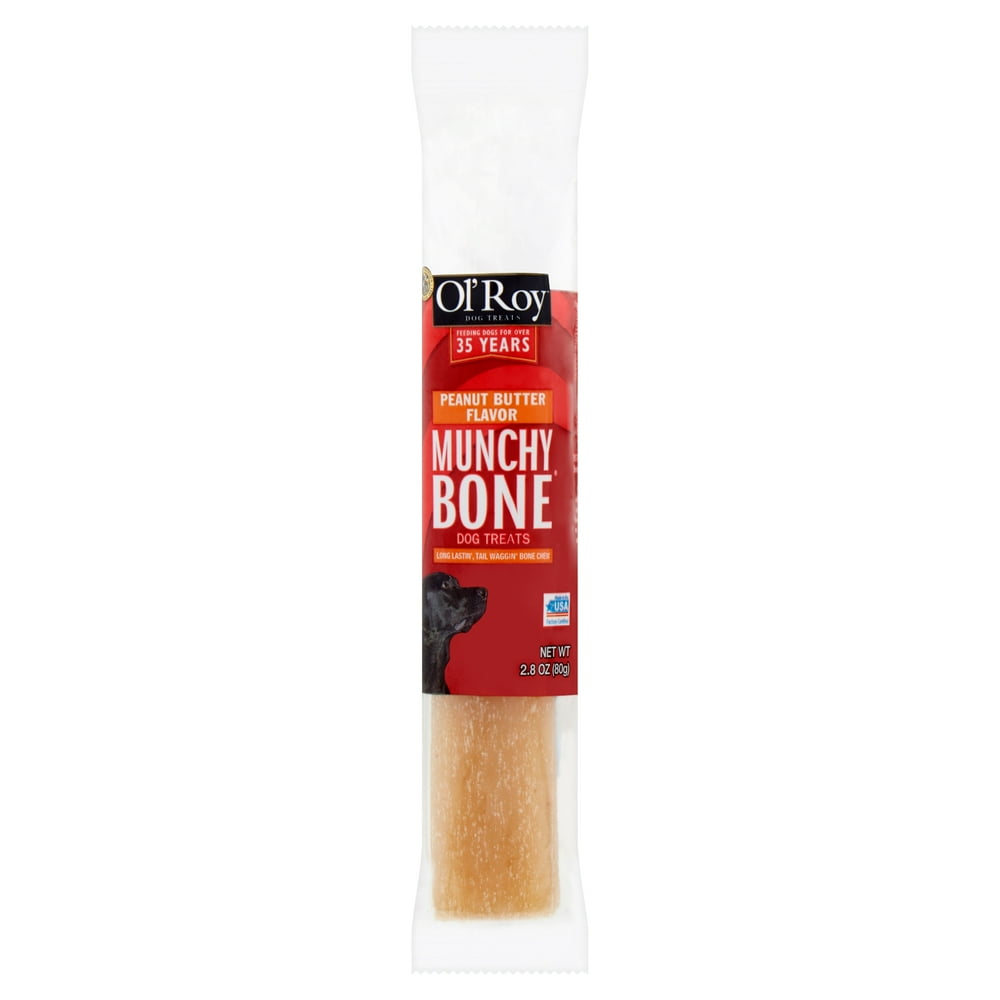 Ol' Roy Peanut Butter Flavor Munchy Bone Dog Treats, 2.8 oz Walmart