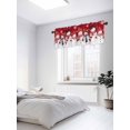 thumbnail image 3 of Snowman Snowflakes Valances for Windows, Christmas Striped Scarf Hat Light Filtering Window Treatment Valances, Rod Pocket Small Curtains for Kitchen/Bathroom, 54"x18", 3 of 9