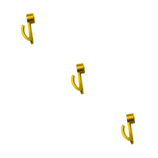 serony Alloy Easy-to- Side Storage Hook With Exquisite Craftsmanship Aluminum Alloy Hook Half Cover Hook golden 3Set