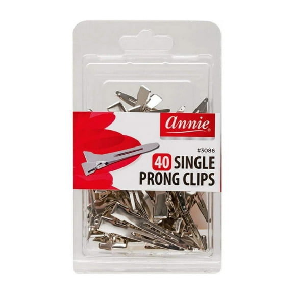 Annie Single Prong Clips - 40 Ct