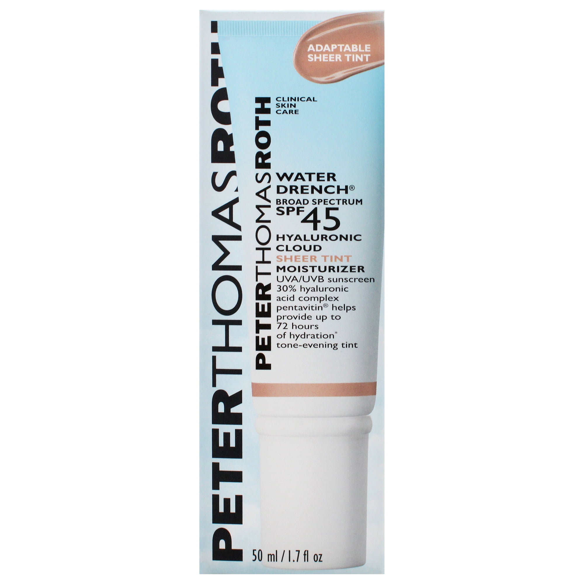 Peter Thomas Roth Water Drench Hyaluronic Cloud Sheer Tint Moisturizer SPF 45 1.7 oz