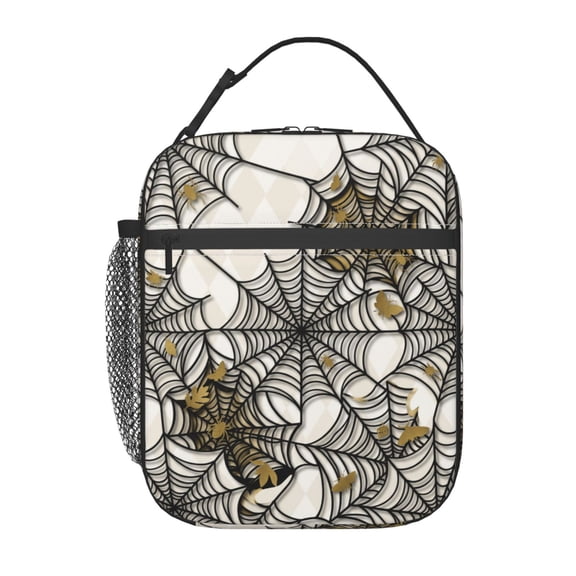 Spiders Web Insulated Lunch Bag Reusable Lunch Box Women Men,Cooler Thermal Meal Tote For Travel Outdoors Picnic Office Work