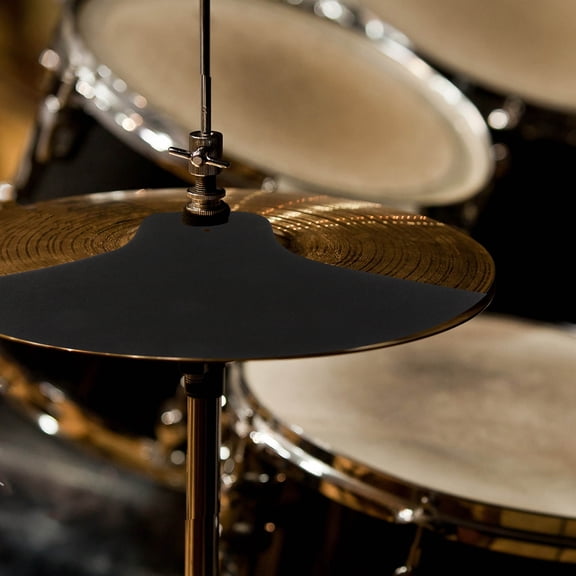 ETHZZLE 2-Pack Black Drum Mute Pads Cymbal Silencers for Drum Practice, Low Volume Sound Dampening Mats