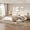 Beige, variant on MODERNLUXE Queen Size Platform Bed, Low Profile Velvet Upholstered, Beige