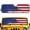 American Flag Design, variant on POLERO Lemon Print Windshield Sunshades Fold Blocks UV Rays Polyester Windshield Sun Shield 52.95x16.14 inch for Driver