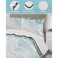 thumbnail image 4 of Ombre Brown Blue King Size Down Alternative Comforter, Lightweight Comforter Quilt Bedding Set with Pillow Shams Summer Coastal Ocean Sea Beach Wave All Seasons Bed Comforter Duvet Insert 96"x106", 4 of 7