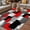Red, variant on Red Black Geometric Outdoor Rug for Patio/Deck/Porch, Non-Slip Large Area Rug 4 x 6 Ft, Modern Abstract Art Block Indoor Outdoor Rugs Washable Area Rugs, Reversible Camping Rug Carpet Runner