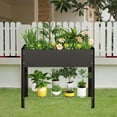 thumbnail image 6 of Walsport 40'' Raised Garden Bed Outdoor Elevated Planter Metal Plant Box with Legs Standing Garden Stand,Galvanized Steel Frame Planter Box for Vegetables, Flowers, Herbs, Black, 6 of 10