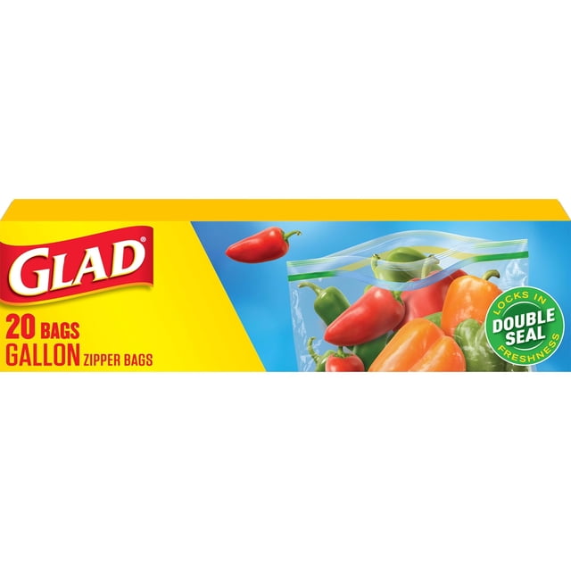 Bolsas de almacenamiento Glad Galon 20 unidades con doble sello hermetico
