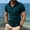 Green, variant on Men's Mock Neck Shirts Slim Fit Short Sleeve Muscle T Shirts Men Zipper Ribbed Golf Shirt Casual Stylish Sky Blue
