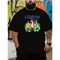 thumbnail image 1 of Men's Regular Size Cartoon Print T-Shirt - "The Land Before Time" Design, Crew Neck, Short Sleeve, Stretch Fabric, Casual & Sporty Style for Adults & Teens, Animated Movie Tee | Vib, 1 of 6