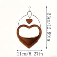 thumbnail image 3 of Linnome Metal Hanging Flower Pot Heart Shaped Wall Mount Planter for Garden Patio Indoor Outdoor Decor 13x8.3in, 3 of 6