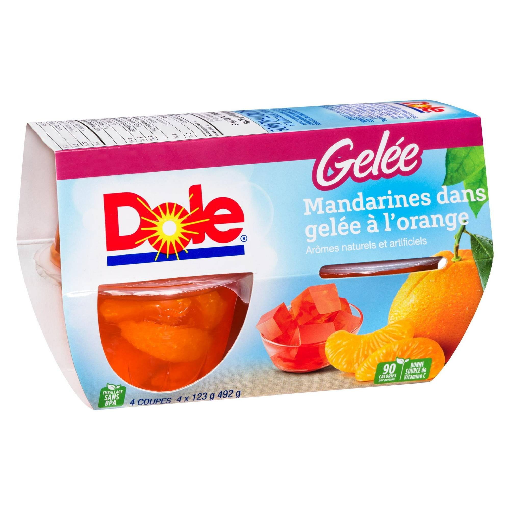 Dole Mandarins in Orange Gel, 4 Cups, 492 g
