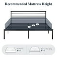thumbnail image 3 of Allewie King Size Metal Platform Bed Frame with Black Shelf Headboard & Storage, Adult, 3 of 9