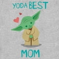 thumbnail image 2 of Women's Star Wars Mother's Day Best Mom Yoda  Graphic Tee Athletic Heather 2X Large, 2 of 4