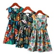 thumbnail image 4 of Girls Cotton Dress for Kids Toddler Sleeveless Casual Sundress Teen Summer Flower Printed Jumper Princess Dress for 3-12Y, 4 of 8
