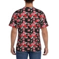 thumbnail image 3 of Vsdgher Rose Flowers Print Men's Dry Fit Mesh Athletic Shirts Moisture Wicking Tennis T-Shirt Tops, 3 of 9