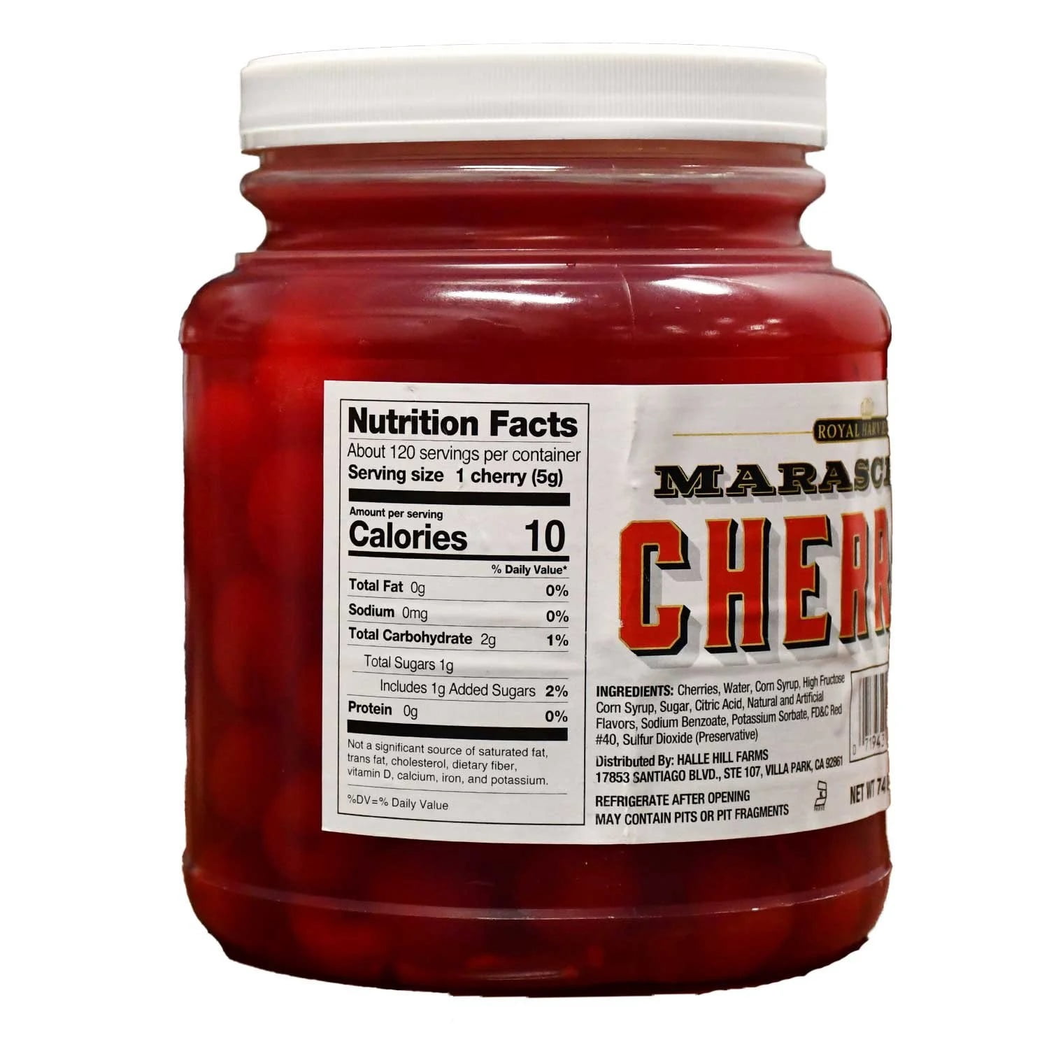 Royal Harvest Maraschino Cherries, 74 Ounce