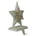 thumbnail image 2 of Northlight 8" Silver and Gold Glittered 5-Point Star Christmas Stocking Holder, 2 of 4