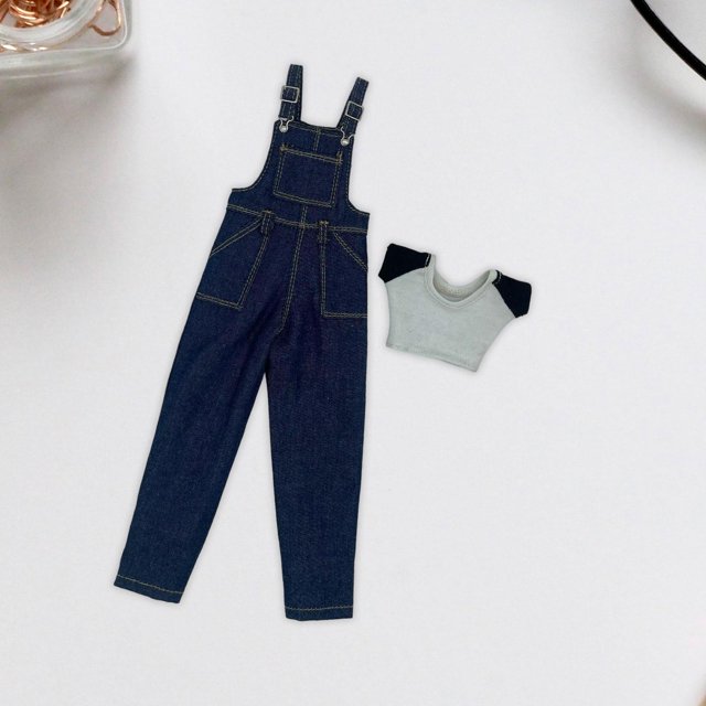 Conjunto de Pantalón de Manga Corta Y Pierna Ancha a Escala 1/6, Disfraz de Cosplay, Ropa en Miniatura para Figuras de Acción Masculinas de 12 Pulgada pantalones azul oscuro