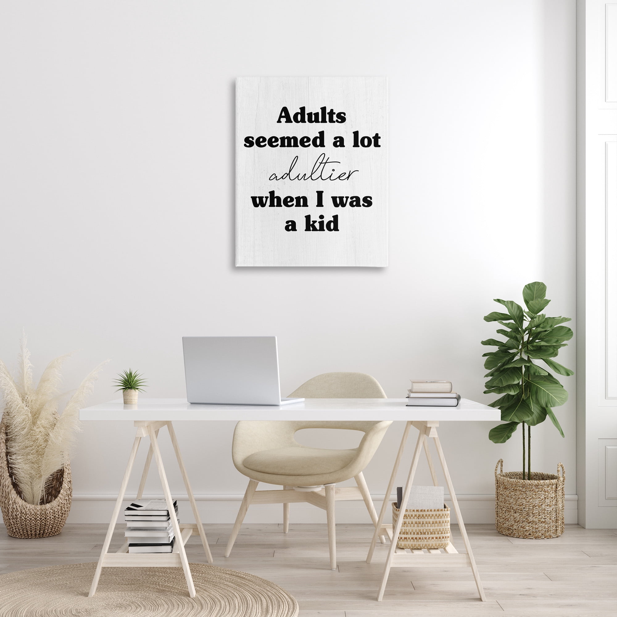 Stupell Industries Sassy Adult Phrase Typography Painting Gallery Wrapped Canvas Art Print Wall Art, 30 x 40