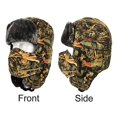 thumbnail image 4 of Winter Trapper Hat Ear Flap Thickened Fleece Lining Detachable Face Cover Windproof Hats, 4 of 5