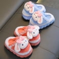 thumbnail image 3 of Zapatillas de algodón de invierno para niños, cálidas, con forro polar, para niñas, bolsa para padres e hijos con 2 zapatillas para bebés de 1 a 3 años, 3 of 6