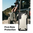 thumbnail image 3 of Ringke Fusion-X [Anti-Scratch Dual Coating] Compatible with Samsung Galaxy S23 5G Case, Augmented Bumper Clear Hard Back Heavy Duty Shockproof Advanced Protective Cover - Black, 3 of 9