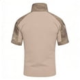 thumbnail image 3 of Tactical Camo Shirts for Men with Short Sleeves and Zipper Collars Featuring Breathable Fabric for Outdoor Hiking Gym Workouts Weekend Adventures Backyard Bbqs Camouflage L, 3 of 3