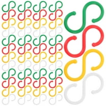 REOFLYUP 100pcs S Hangers Hooks For Plant Display White Plastic Multipurpose Use