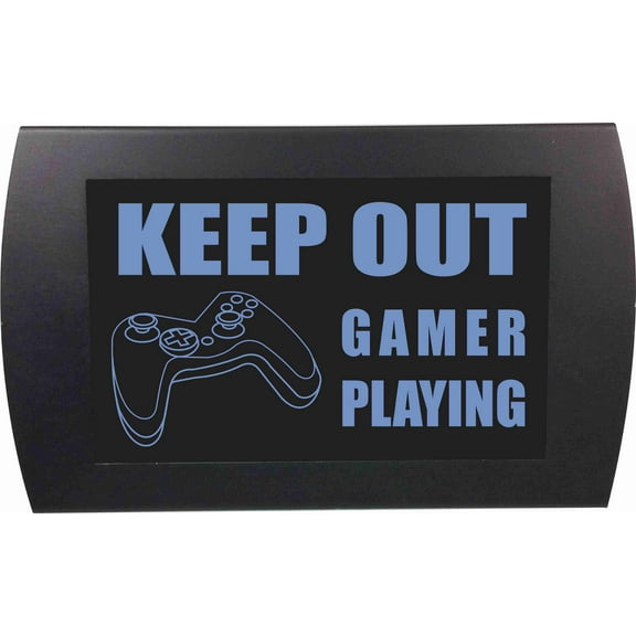 AMERICAN RECORDER - "KEEP OUT GAMER PLAYING" LED Lighted Sign