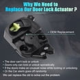 thumbnail image 3 of Actuador de bloqueo de la puerta trasera de reemplazo para Honda Accord 2018-2021 para Honda Civic 2020-2021 Negro, 3 of 8