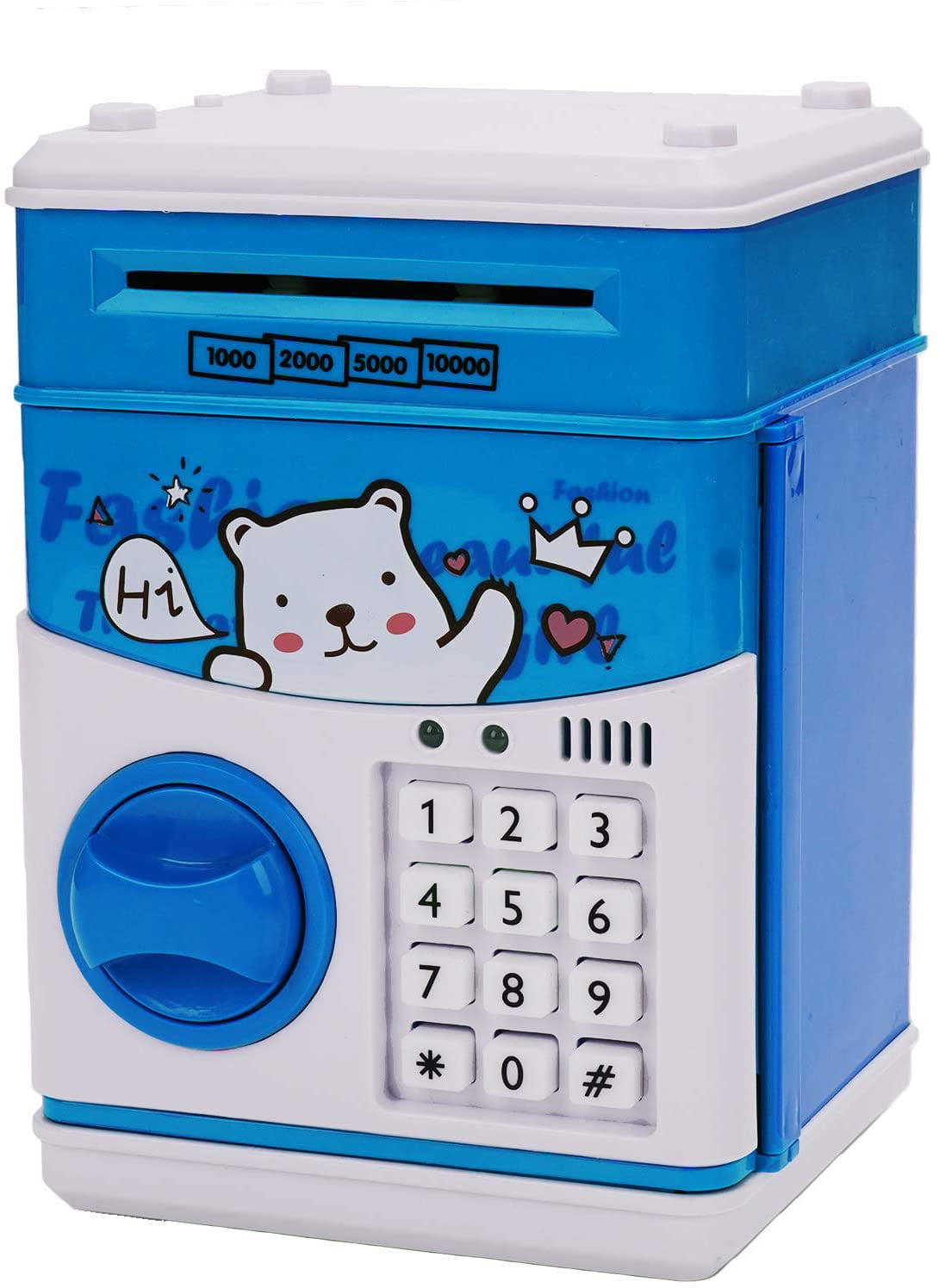 Money Safe Saving Box Cash Coin Piggy Bank Can Mini ATM Kids Toy Girls Gift Pink 
