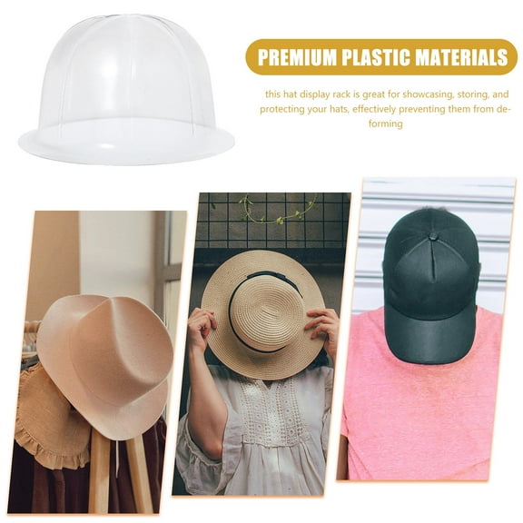 NICEXMAS 10pcs Hat Shaper Cap Holders Transparent Plastic Innovative Design for Commercial Use