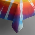 thumbnail image 5 of Rainbow Tie Dye Sunburst Square Tablecloth,Waterproof Square Table Cover,Wipeable Spillproof Washable Table Cover for Home Kitchen Party Decor 42"X42"(107x107cm), 5 of 6