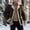 Coffee, variant on Short Coffee Mens Western Jacket Long Sleeve Collared Retro Vintage Western Style Winter Mid-Weight Fleece Jackets Soft Luxe Warmth Button,S