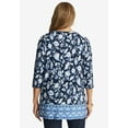 thumbnail image 3 of Jessica London Women's Plus Size Swing Tunic Oversized Long Blouse, 3 of 6