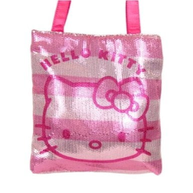 Hand Bag - Hello Kitty - Sequin Striped Pink New Purse Bag 674998 - www.semadata.org