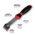 thumbnail image 2 of Performance Tool 20408 Extended Razor Scraper - Metal Razor Blade Tool, Extended Reach, for Detailing, Glass Cleaning, Sticker Removal, Razor Safety Tool, Paint Scraper, Black/Red, 2 of 7