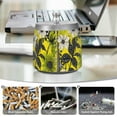 thumbnail image 6 of Yayeee Ashtray with Lid for Cigarette Smokeless Stainless Steel Home Ash Holder, Yellow Flowers, 6 of 7